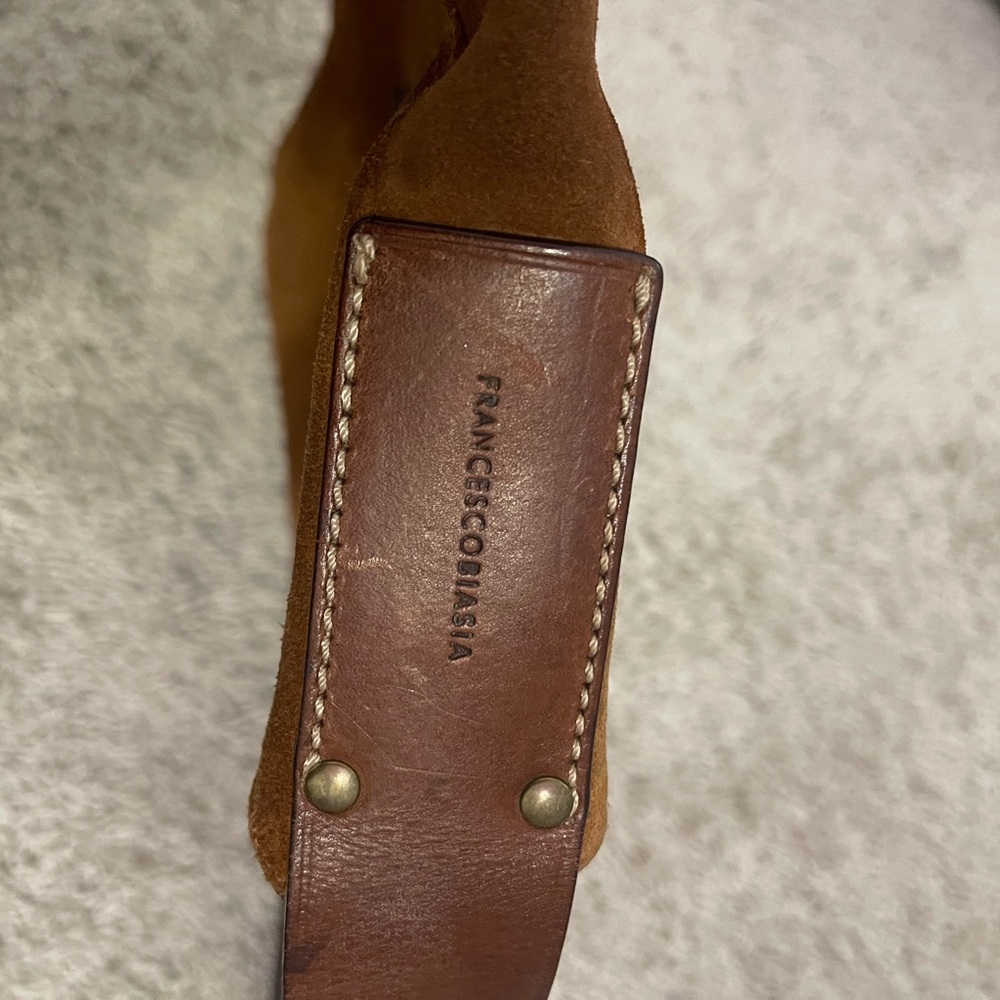 Francesco Biasia Tan Leather Accent shoulder bag